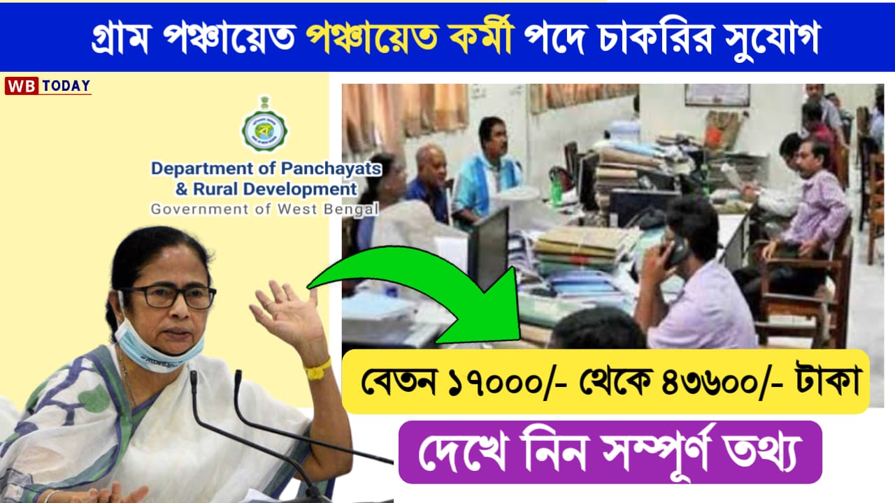 গ্রাম পঞ্চায়েতে পঞ্চায়েত কর্মী পদে কর্মী নিয়োগ 2024