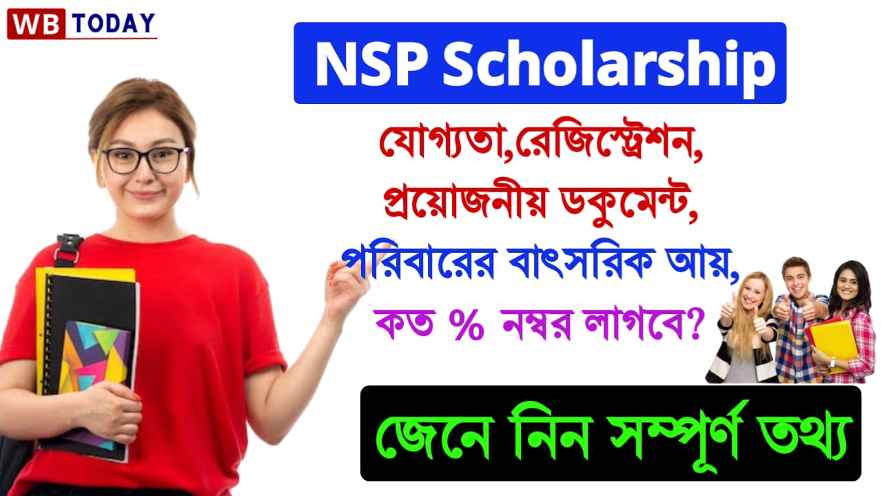 NSP Scholarship: যোগ্যতা, রেজিস্ট্রেশন, প্রয়োজনে ডকুমেন্ট, পরিবারের বাৎসরিক আয়, কত % নম্বর লাগবে জানুন এখানে